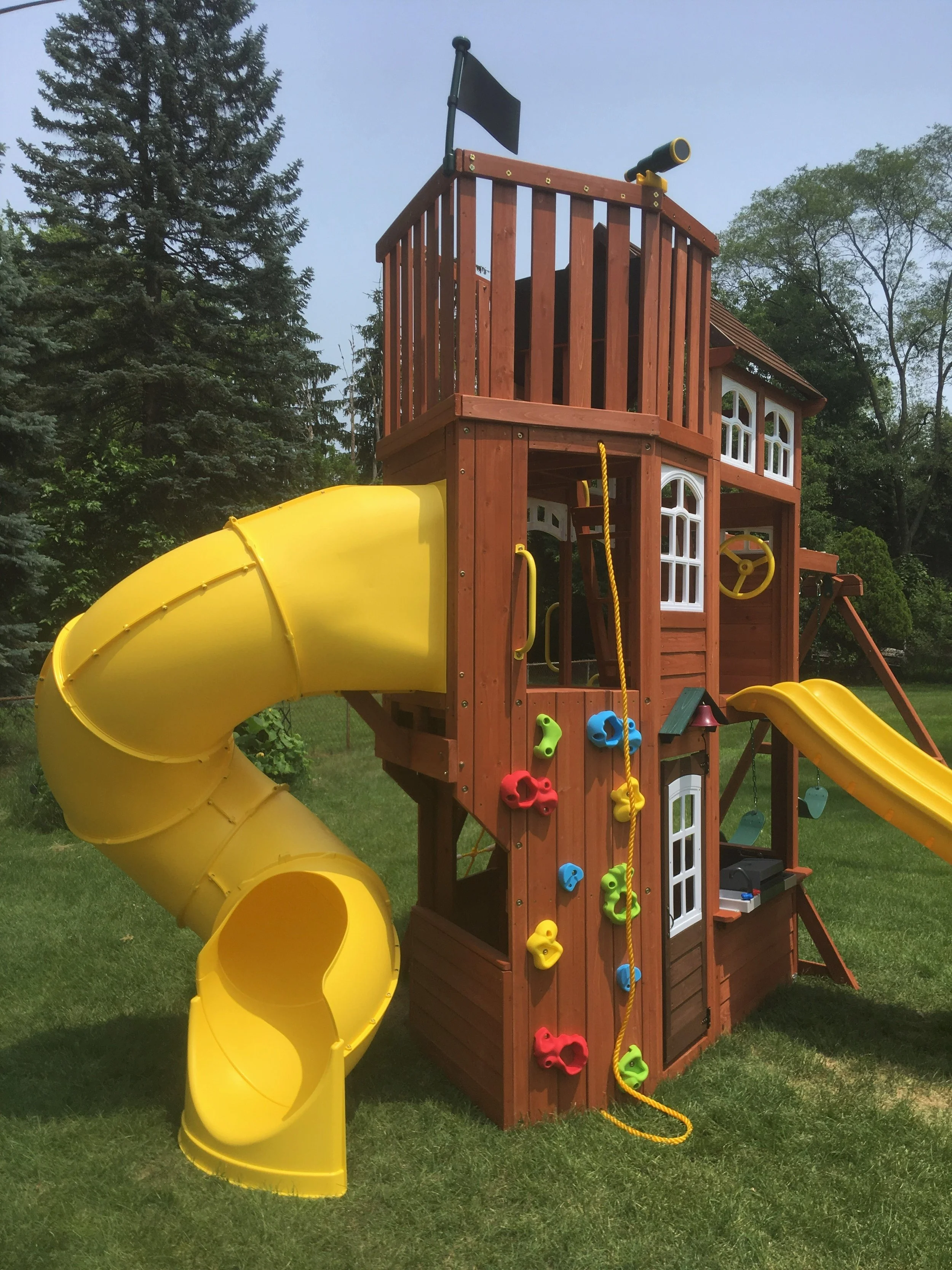 Cedar summit by kidkraft top lookout extreme playset